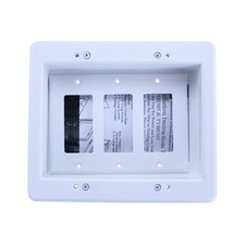 ARLINGTON TVBS507 3-GANG RECESSED MOUNT TV BOX, TELEVISION POWER