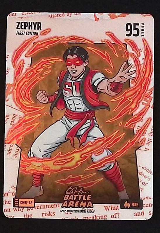 2026 Bo Jackson Battle Arena Orange Headliner Battlefoil Zephyr Fire OHBF-49