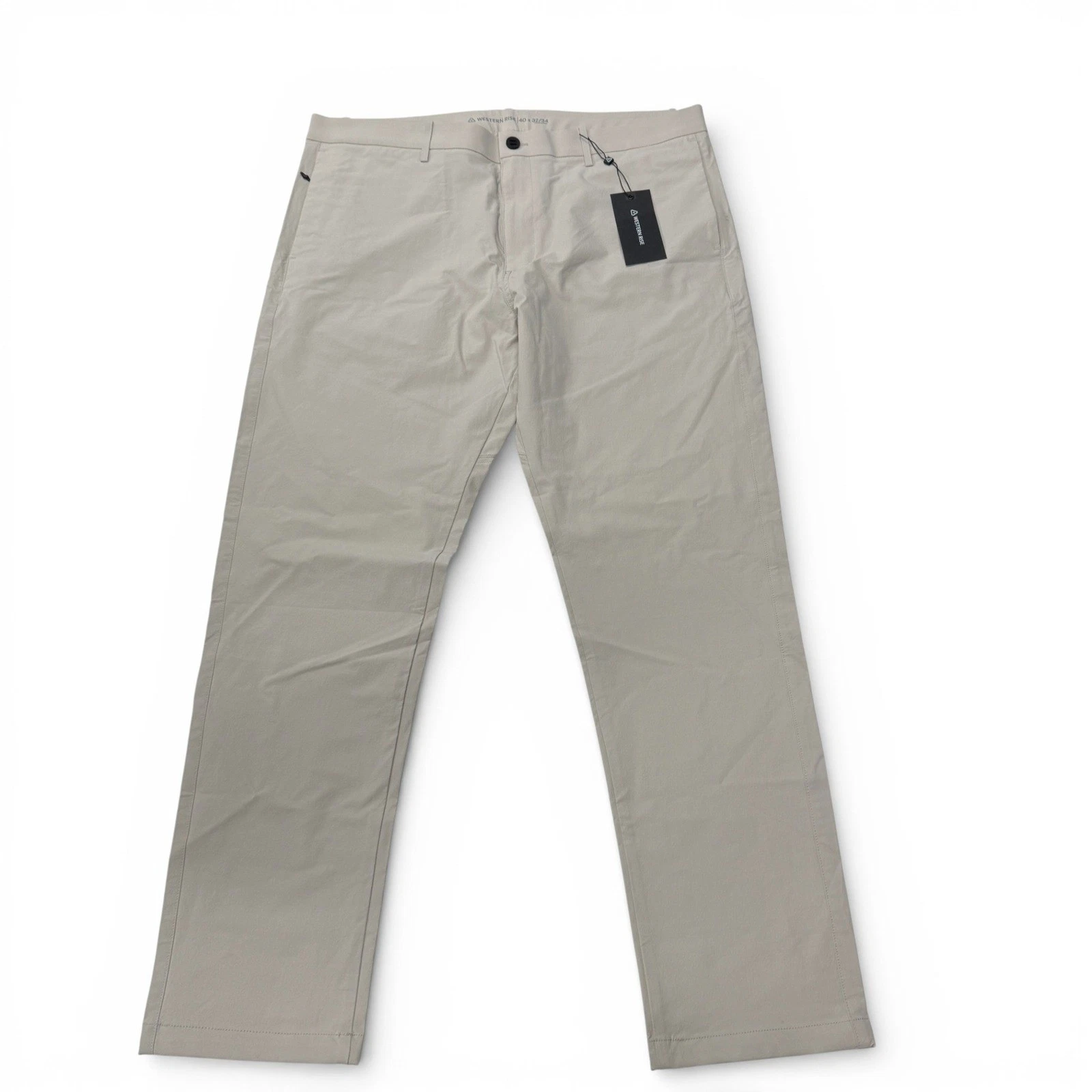 Western Rise Evolution Chino Pants Mens 40x32 NWT Beige Stretch Stain Resistant