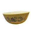 Vintage PYREX Homestead Nesting Mixing Bowl 4 Qt. #404 Blue Tan Retro Kitchen