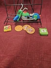 Vintage TMNT 1989 Playmates Pizza Accessories  And  Turtlecycle