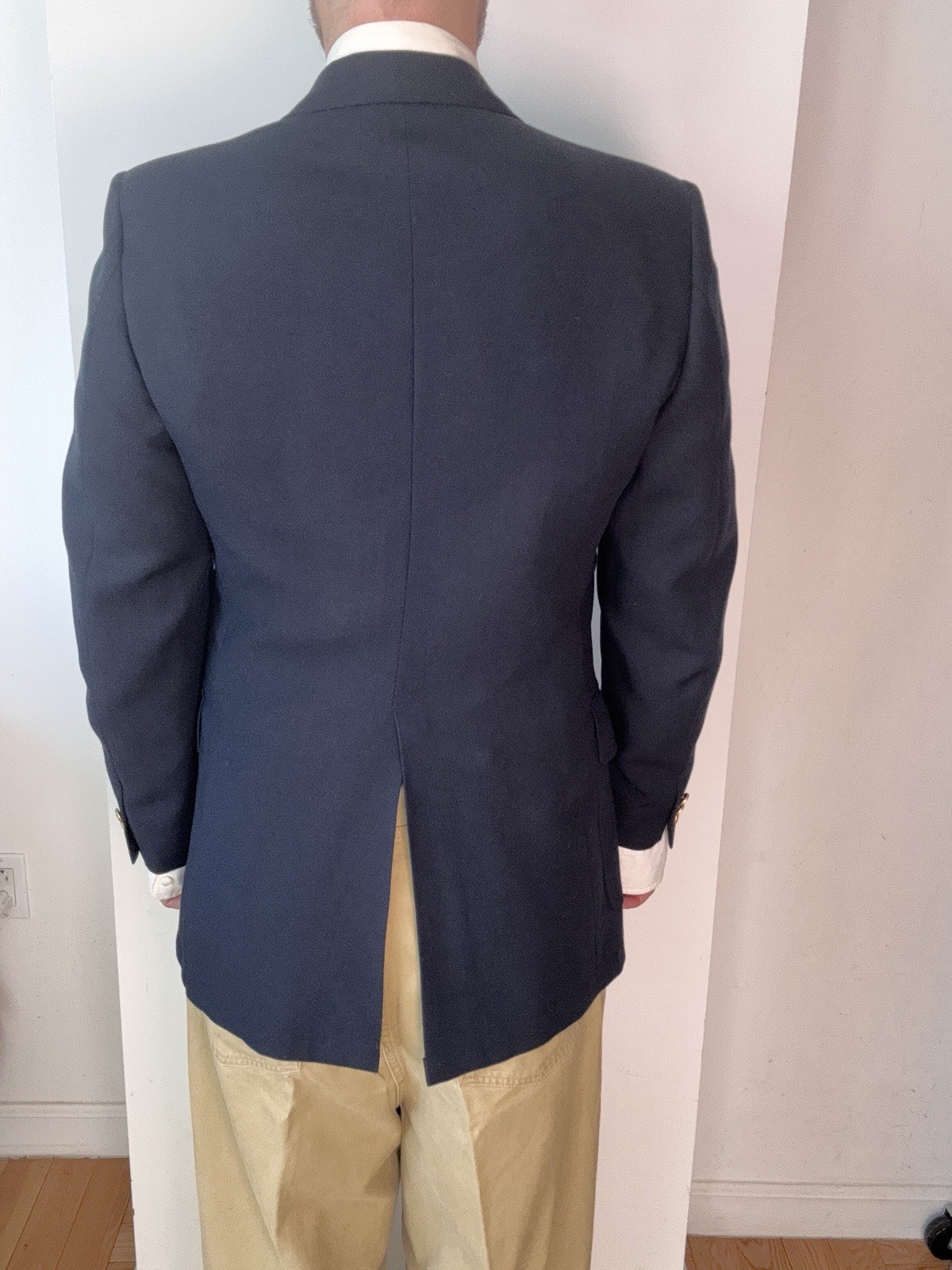 Stanley Blacker Navy Single-Breasted Two-Button N… - image 3