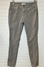 Ann Taylor LOFT Women  s 26/2 Gray Corduroy Curvy Skinny Stretch Pants