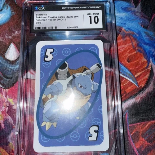 Blastoise – CGC 10 GEM MINT – 2021 Japanese Pokémon Pocket UNO Card #5 Blue