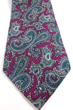 Nordstrom Ferrell Reed-Mens Vintage Paisley Necktie Tie-100 Silk-Extra Long 63"