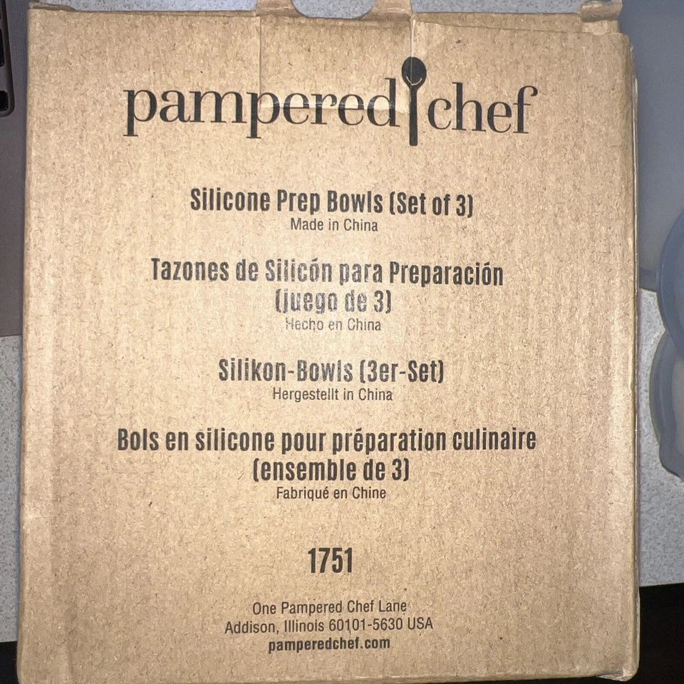 Избалованный шеф-повар силиконовый подготовки чаши - гибкий - легко заливать набор из 3 размеров + крышки - Изображение 2 из 2