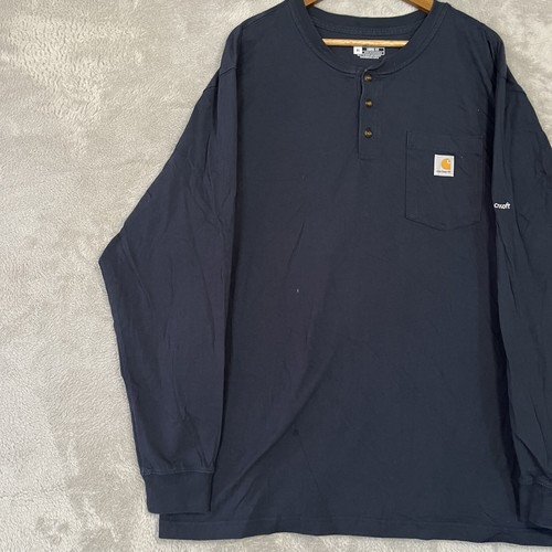 Carhartt Henley logo Microsoft da uomo ricamato manica lunga taglia XL vestibilità sciolta - Foto 5 di 11