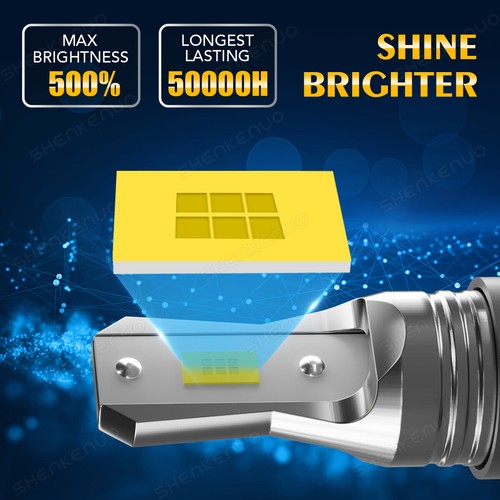 For 2007-2014 Chevy Suburban Tahoe 6x 6000K LED Headlight + Fog Light Bulbs 8AQC - Imagen 16 de 19