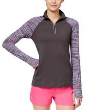 Ideology Womens Space-Dyed Printed Long-Sleev...