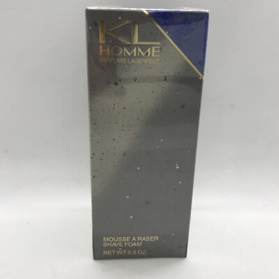 Rare! Vintage KL Homme Parfums by K Lagerfeld Mousse a Raser Shave Foam 5.5 oz 