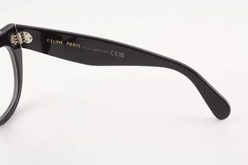 Rare Authentic Celine CL50003IN 001 50mm Black Cat Eye Frames Glasses Italy - 第 5/5 張圖片