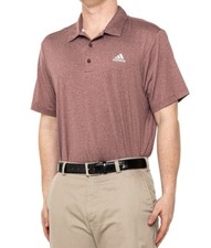 Adidas Ultimate365 Heather Polo Shirt Crimson Red Men's Medium  65