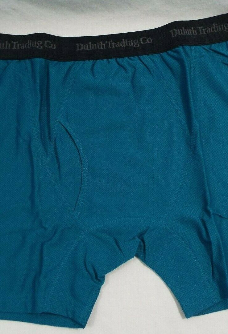 1 Pair Duluth Trading Co Buck Naked Performance Boxer Briefs Blue
