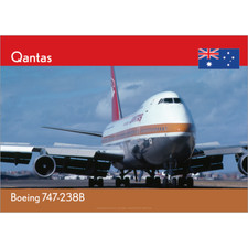 Qantas Airways Boeing 747-238B Art Print - Sydney Airport - Multi Sizes BNDFLG