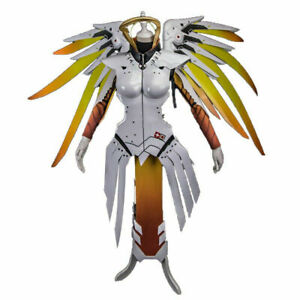 Hot Overwatch Angel Mercy Angela Armor Wings Cosplay Costume Halloween Comic-con