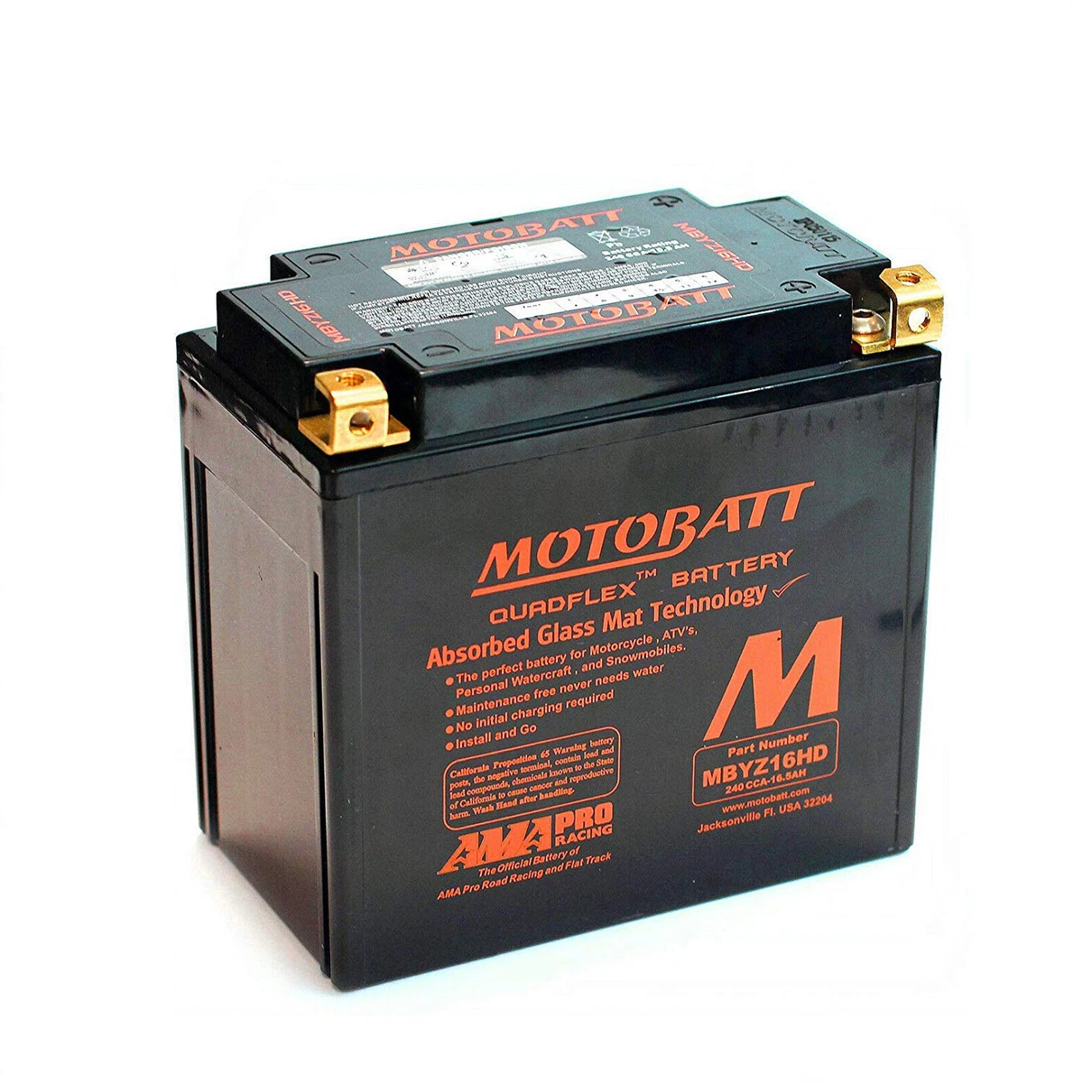 Motobatt MBYZ16H Upgrade AGM Battery Harley Davidson 1200