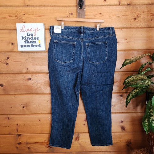 "Jeans Talbots nuovi con etichette vita alta moderni alla caviglia taglio dritti a righe taglia plus 18 X 25" - Foto 3 di 9