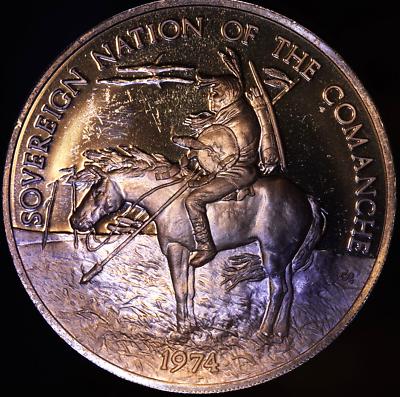 フランクリンミント　THE COINS OF THE AMERICAN Comanche Native American Indians Horse Franklin Mint 999 FINE