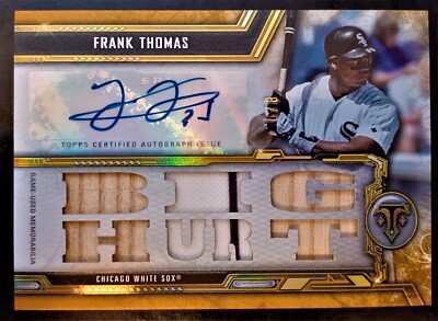 FRANK THOMAS-2020 Topps Triple Threads (#8/9) TRIPLE BAT/JERSEY/AUTO/AUTOGRPAH