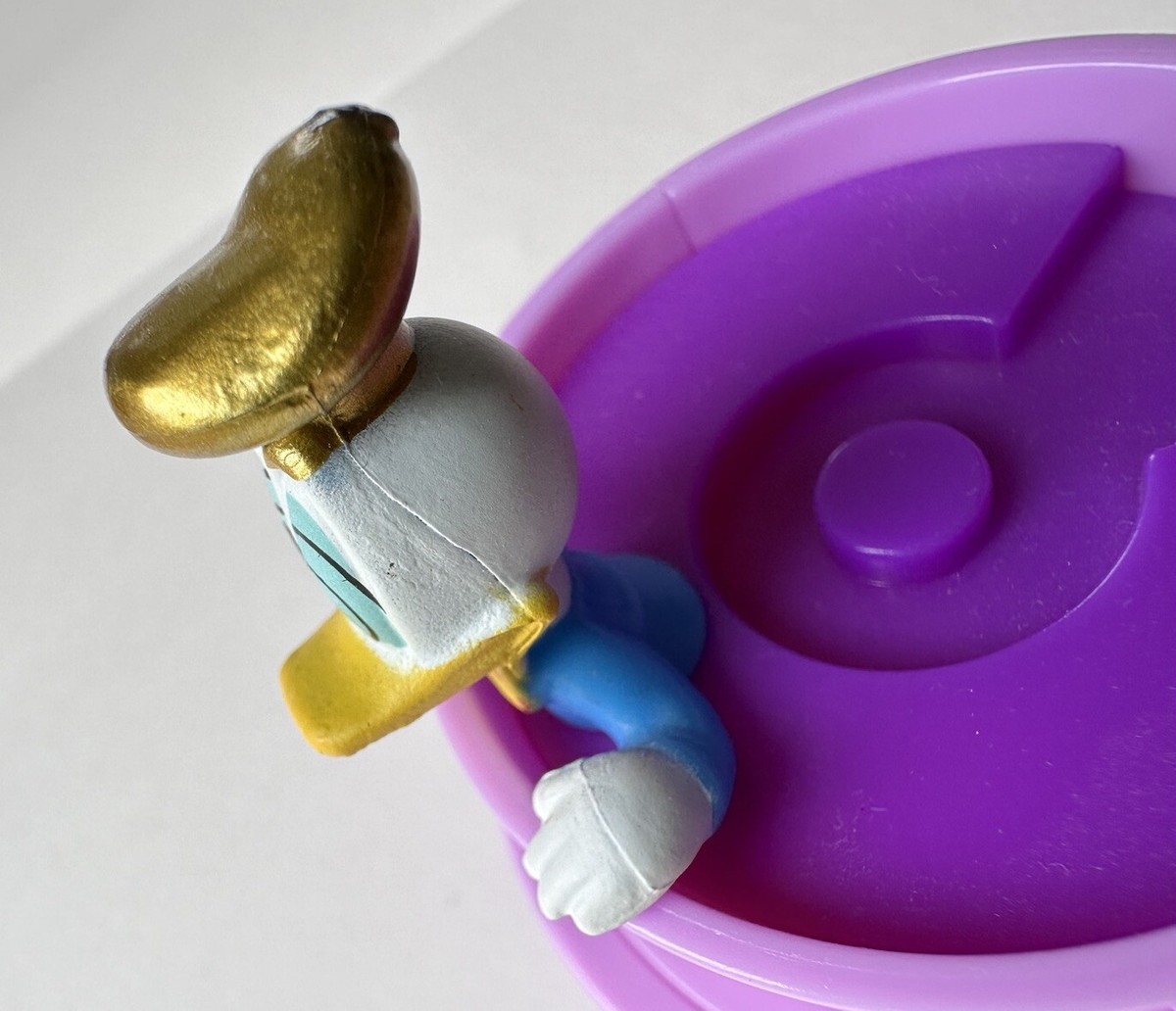 RARE McDonalds Disney Donald Duck GOLD Hat Mad Tea Party Cup Ride
