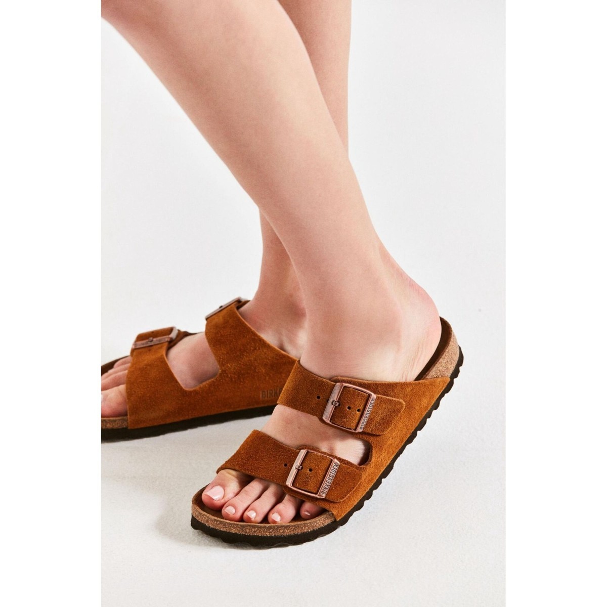 Birkenstock Arizona Soft Foot Bed Sandals in Mink Brown  display picture 1