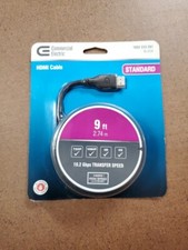 Commercial Electric 9 ft Standard HDMI Cable 1002 233 261 Black 10.2 Gbps Speed