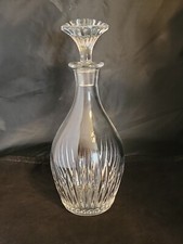 Vintage 11" Tall Baccarat Massena Whiskey Rye Brandy Decanter w/Stopper Barware