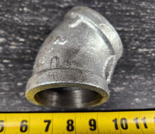 2" GAV 45° Elbow Galvanized Iron Class 150 Female NPT 5P838 Approved Source UL