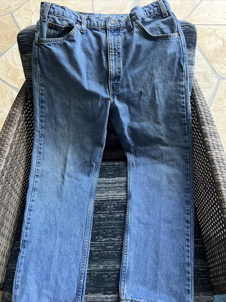 Levis 505 Jeans Mens 36x29 Blue Denim Regular Straight Leg EUC No