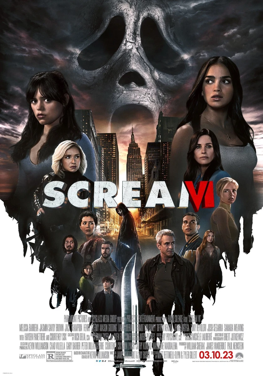 SCREAM VI 6 (2023) Movie Horror Poster / 50x70 cm / 24x36 in / 27x40 in /  #190