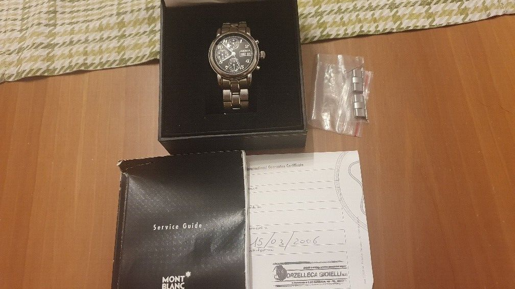 Montblanc Meisterstuck 7016 Chronograph Automatic Watch, Day Date, Full