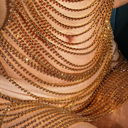 Glänzender Strass Body Dessous Netz Netz Schmuck Kristall Turnanzug BodyChain - Bild 5 von 13
