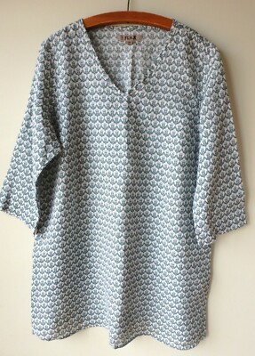 FLAX Designs Linen Long & Easy Pull    3G   NWT  Tunic  THYME REGALIA