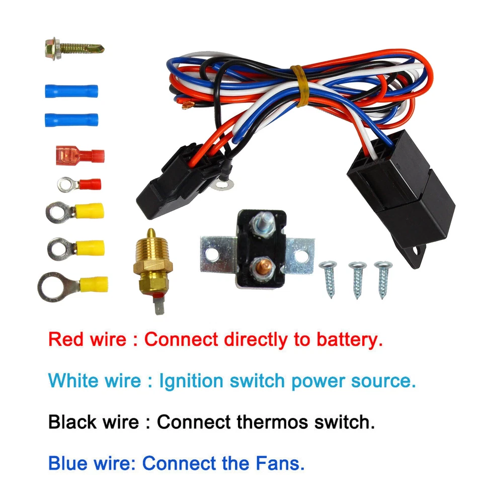 3 ROW RADIATOR+SHROUD FAN RELAY FOR 1988-2000 CHEVY C1500 C2500 C3500 5.7L V8 - Image 2 of 4