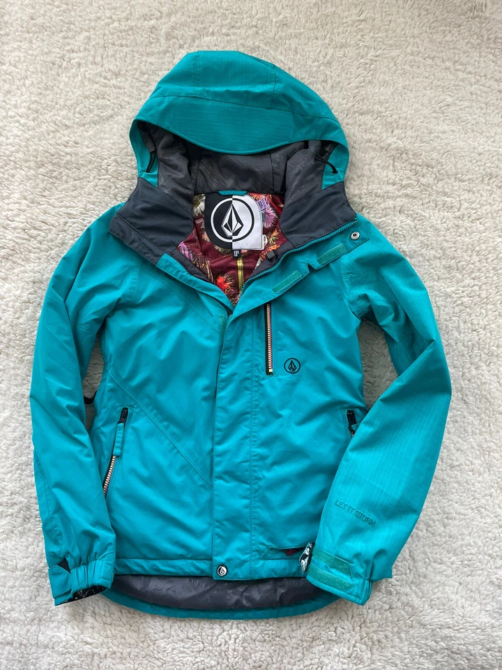 Chaqueta con Capucha Original VOLCOM Invierno Esquí/Snowboard Niña Talla XS Azul Foto 4 de 4