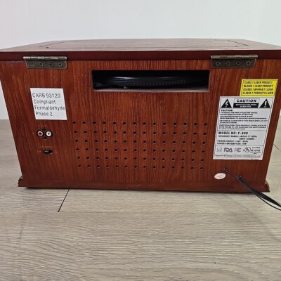 Anders Nicholson Wood Turntable Cassette Cd Stereo System AM/FM