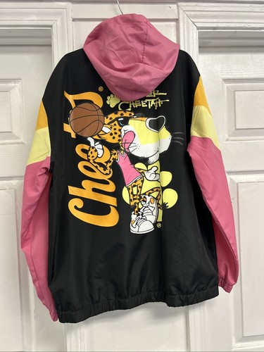 Cheetos Chester Cheetah Basketball Jacket Men’s Medium Black Colorblock Logo VGU - Picture 8 of 12