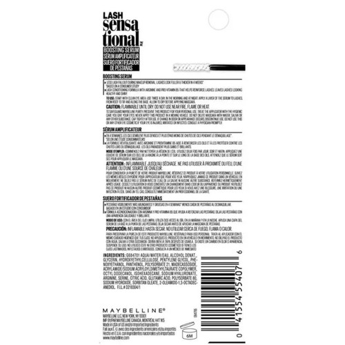 Maybelline Lash Sensational Boosting Serum, #250, 0,18 fl oz nuevo sellado - Imagen 3 de 5