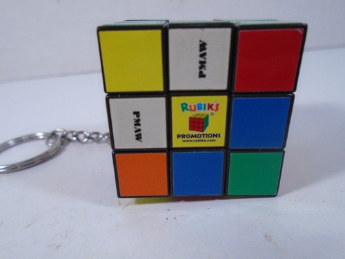 RUBIK'S CUBE BRAIN TEASER PUZZLE KEYCHAIN (PROMOTIONS) - Picture 2 of 4
