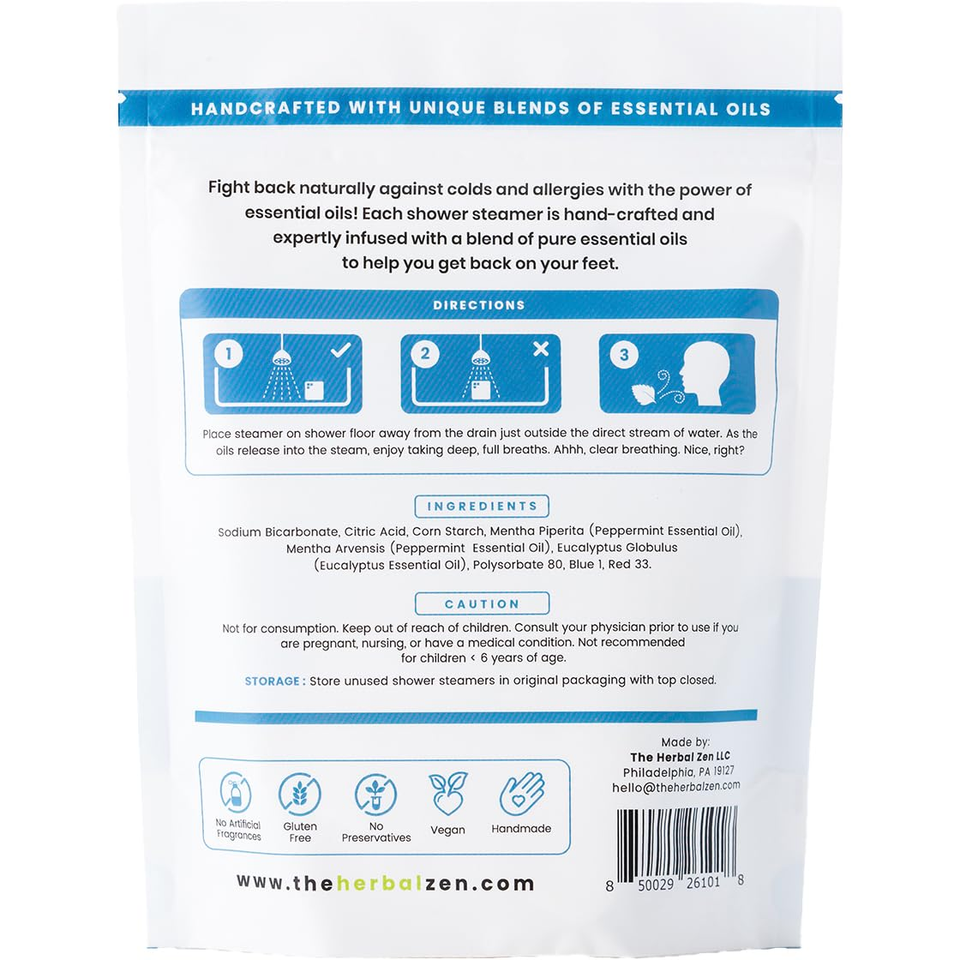 Cold Kicker Shower Steamers Aromatherapy, Eucalyptus Shower Steamer