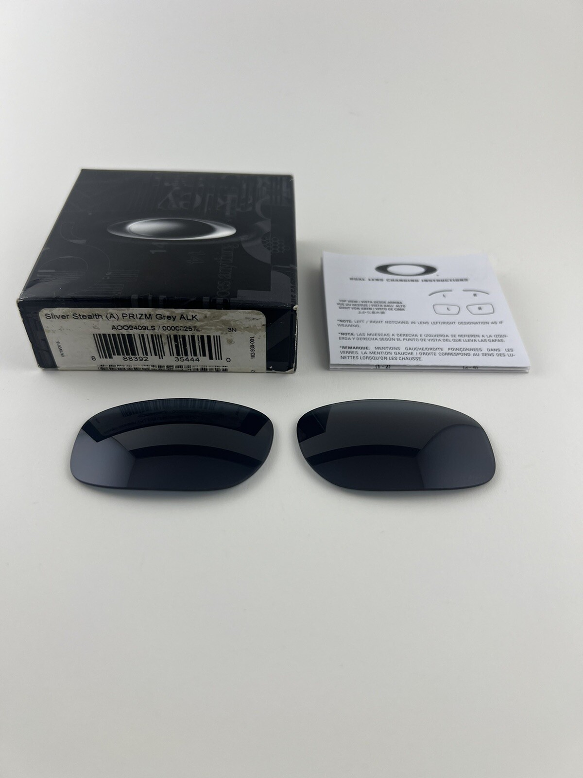 Oakley Sliver Stealth Prizm Grey Replacement Lenses Asian Fit 102