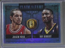2013 Gold Standard Claim to Fame Duals Platinum 5/10 Roy Hibbert Joakim Noah s4s