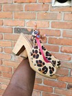 Boden Leopard Calf Hair Studded Wooden Platform Heels Sandals EU 39 US 8 — photo 7