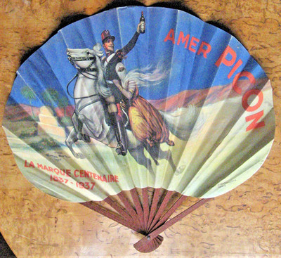 Werbefächer 1936 '' AMER PICON - PIKINA '' Aperitif G Scott und Roby