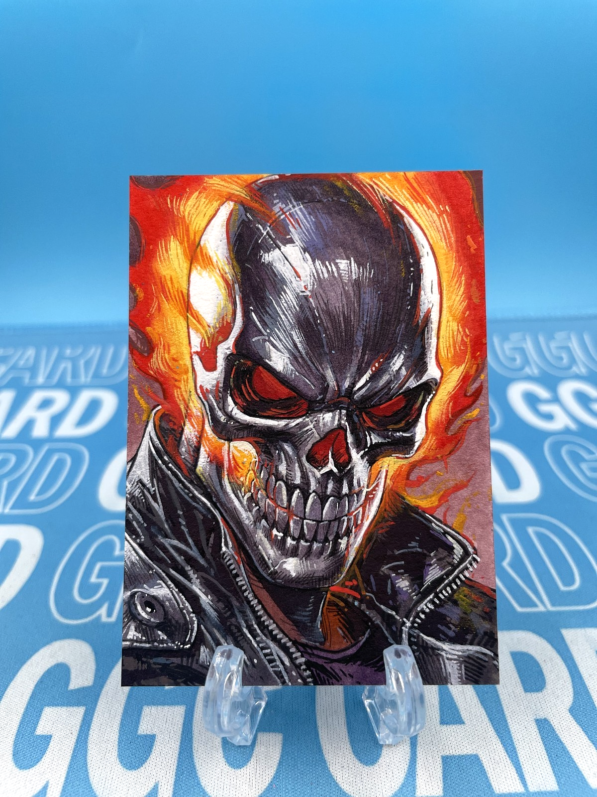 【Black Card】GGC Studio Marvel Ghost Rider Custom Art Sketch Card 1/1 ...