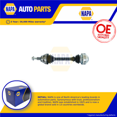 Drive Shaft fits SKODA OCTAVIA Mk2 Front Left or Right 04 to 13 Driveshaft NAPA