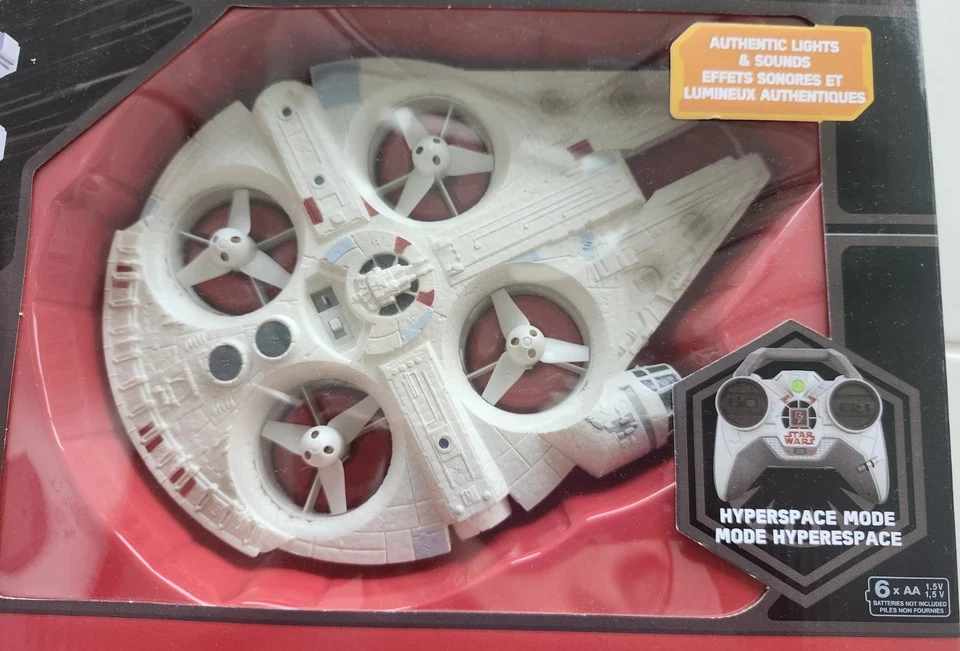 Star Wars Air Hogs The Force Awakens Remote Control Millennium Falcon NEW IN BOX - Image 4 of 4