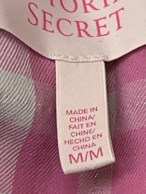 Victoria&rsquo;s Secret 2 Piece Pajama Set Womens Classic Cotton Pink Plaid Size M