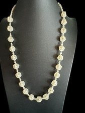Handmade White Pearl Cluster Beaded Necklace