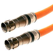 5ft Orange RG11 Coaxial Cable 14AWG 75 Ohm Ham Radio Cell Booster Internet Coax